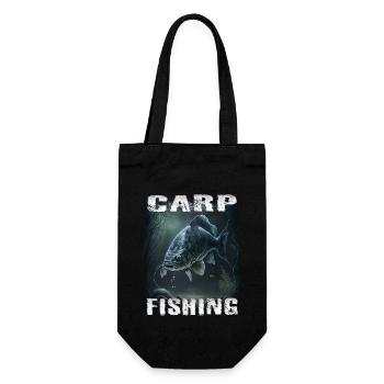 carp fishing - Geschenkbeutel für Flaschen - Schwarz - Vorne