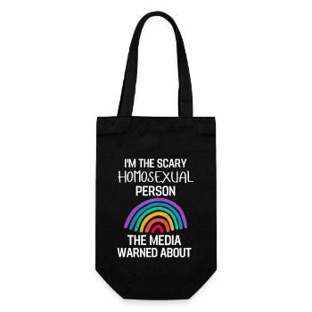 Regenbogen Queer LGBT Gay Pride Geschenk LGBTQ - Geschenkbeutel für Flaschen - Schwarz - Vorne