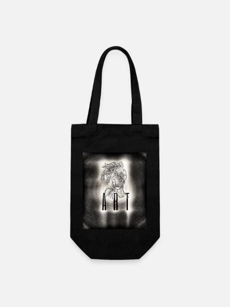 Kunstfrau - Geschenkbeutel für Flaschen - Schwarz