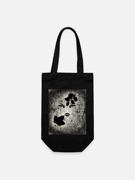 Frau Kunst - Geschenkbeutel für Flaschen - Schwarz