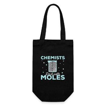 Funny Chemists Do It With Moles For Chemistry Mole - Gift Bag for Bottles - black - Front