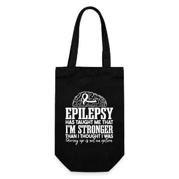 Epilepsy Has Taught Me | Epilepsy Warrior - Gift Bag for Bottles - black - Front
