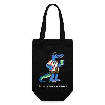 Dolo le crocodile au cocktail - Sac à bouteille - noir - Devant