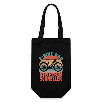 Elektrofahrrad Vater Pedelec EBike Papa Dad E-Bike - Geschenkbeutel für Flaschen - Schwarz - Vorne