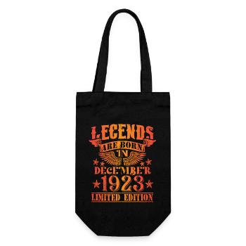 Birthday December 1923 Limited Edition Vintage - Gift Bag for Bottles - black - Front