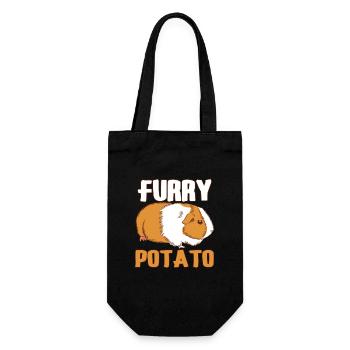 Guinea Pig Lover Furry Potato Gift Idea - Geschenkbeutel für Flaschen - Schwarz - Vorne