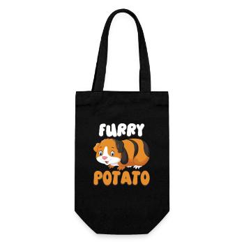 Guinea Pig Lover Furry Potato Gift Idea - Geschenkbeutel für Flaschen - Schwarz - Vorne