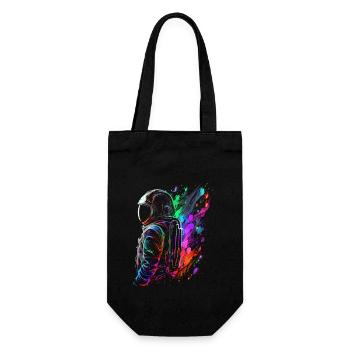 Outer Space Splash Art Coloré Fun Spaceman - Sac à bouteille - noir - Devant