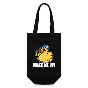 Drôle de dicton de canard en caoutchouc - Sac à bouteille - noir - Devant