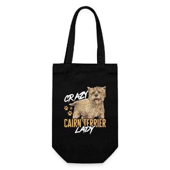 Cairn Terrier Hund - Geschenkbeutel für Flaschen - Schwarz - Vorne