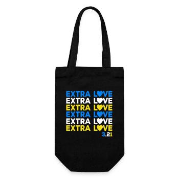 Down Syndrome Extra Chromosomes Extra Love - Gift Bag for Bottles - black - Front