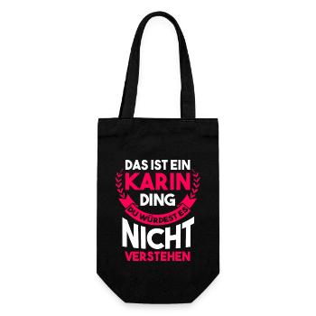 Karin - Geschenkbeutel für Flaschen - Schwarz - Vorne