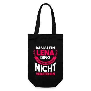 Lena - Geschenkbeutel für Flaschen - Schwarz - Vorne