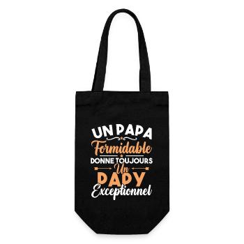 un papa formidable donne un papy exceptionnel - Sac à bouteille - noir - Devant