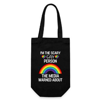 Regenbogen Gay Pride Month Geschenk Lustiges LGBT - Geschenkbeutel für Flaschen - Schwarz - Vorne