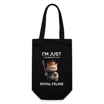 I'm Just The Servant Funny Royal Cat - Gift Bag for Bottles - black - Front