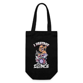 Schlagzeuger Drums Music Drum Set Drumming - Geschenkbeutel für Flaschen - Schwarz - Vorne
