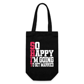 Drôle d’enterrement de vie de garçon Fiançailles Mariage Marié - Sac à bouteille - noir - Devant