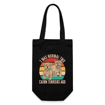 Cairn Terrier Hund - Geschenkbeutel für Flaschen - Schwarz - Vorne