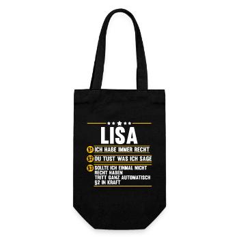 Lisa - Geschenkbeutel für Flaschen - Schwarz - Vorne
