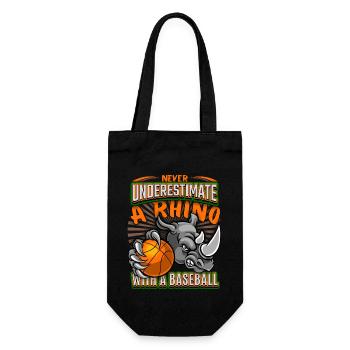 Basketball funny Rhinoceros, Rhino saying - Gift Bag for Bottles - black - Front