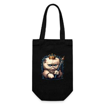 Cartoon Cat Queen - Gift Bag for Bottles - black - Front
