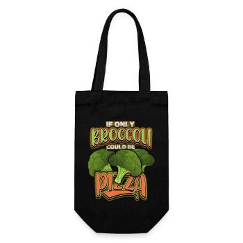 Brocoli, drôle de dicton, blague, blague de pizza - Sac à bouteille - noir - Devant