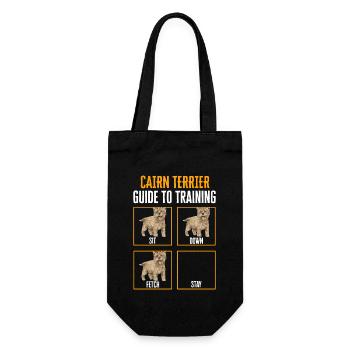 Cairn Terrier Hund - Geschenkbeutel für Flaschen - Schwarz - Vorne
