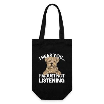 Cairn Terrier Hund - Geschenkbeutel für Flaschen - Schwarz - Vorne