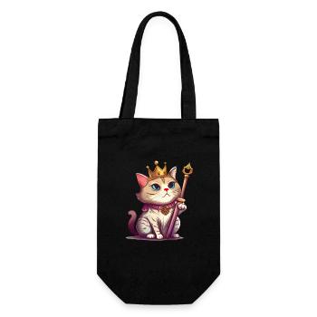 Chaton Kawaii Royal Cat - Sac à bouteille - noir - Devant