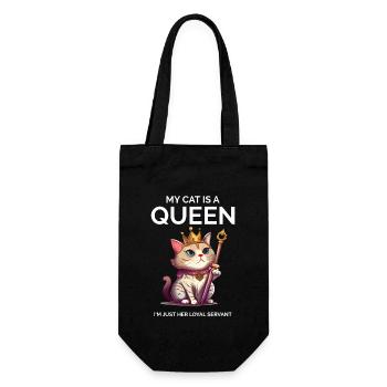 Katzenliebhaber Kätzchen - Geschenkbeutel für Flaschen - Schwarz - Vorne