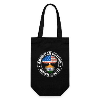 Drapeau américain Inde indienne racines Pendjab - Sac à bouteille - noir - Devant