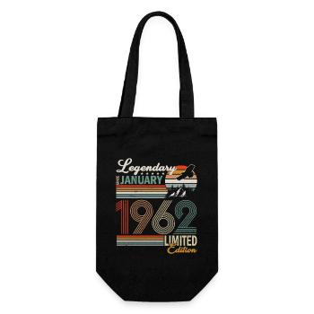 Legendär Seit Januar 1962 - Geschenkbeutel für Flaschen - Schwarz - Vorne