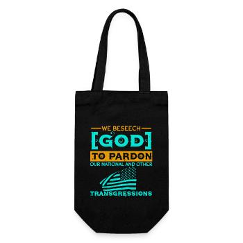 WE BEESEECH GOD THO PARDON - Gift Bag for Bottles - black - Front
