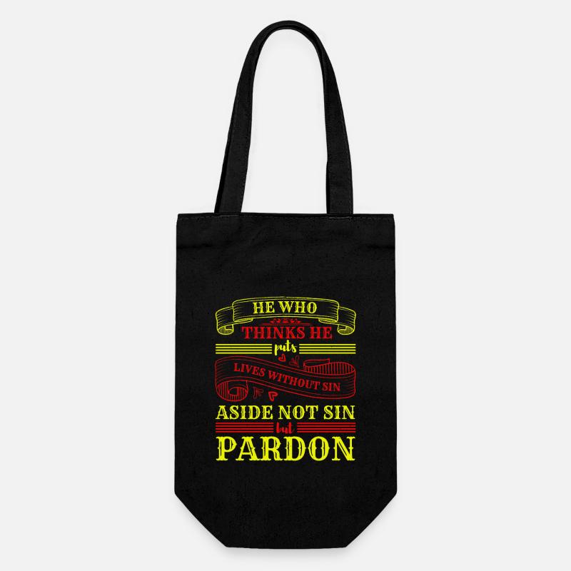 PENSE QU’IL PARDONNE - Sac à bouteille - noir
