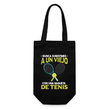 Nunca Subestimes A Un Viejo Con Raqueta De Tenis - Sac à bouteille - noir - Devant