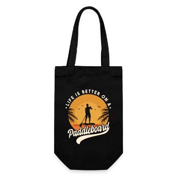 Life Is Better On A Paddleboard - Gift Bag for Bottles - black - Front
