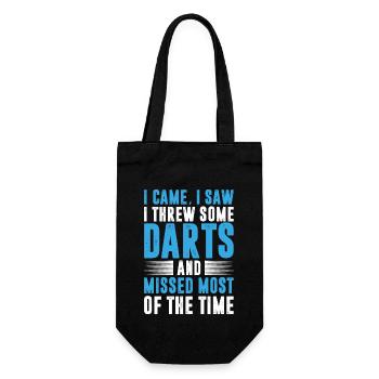 Je suis venu j’ai vu j’ai lancé une fléchette - Sac à bouteille - noir - Devant