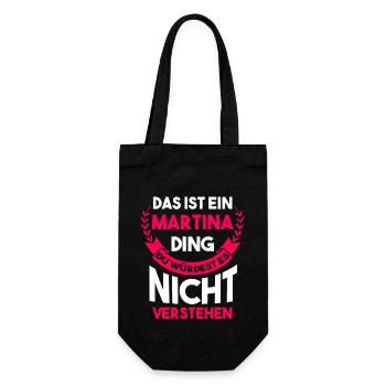 Martina - Geschenkbeutel für Flaschen - Schwarz - Vorne