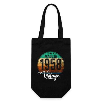 Vintage Made in 1958 Year of birth 1958 Birthday - Gift Bag for Bottles - black - Front