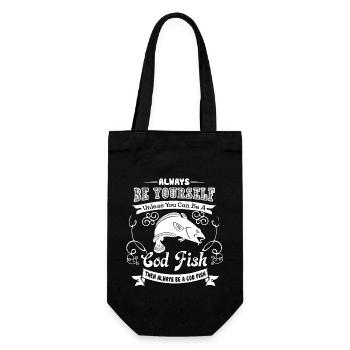 Cod Fish Always Be A Cod Fish - Gift Bag for Bottles - black - Front