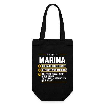 Marina - Geschenkbeutel für Flaschen - Schwarz - Vorne