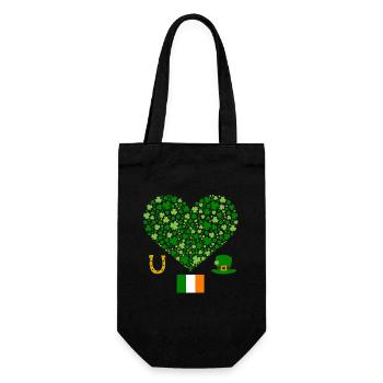 Accessoires de la Saint-Patrick Irlande Shamrock Décoration - Sac à bouteille - noir - Devant