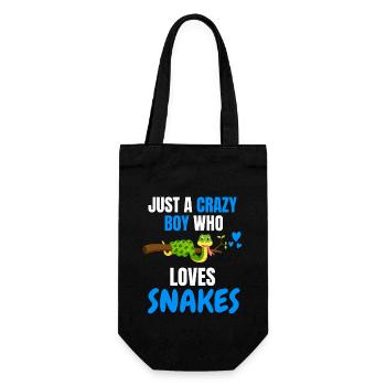 Amphibians Animal Boys Reptile Gift Snake - Gift Bag for Bottles - black - Front