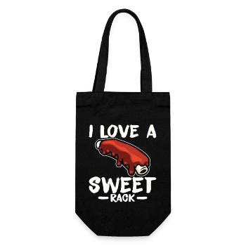 BBQ Spare Ribs Grill Smoker Meat Pork Rib - Gift Bag for Bottles - black - Front