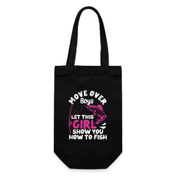 Déplacez-vous sur les garçons Laissez cette fille vous montrer comment pêcher - Sac à bouteille - noir - Devant
