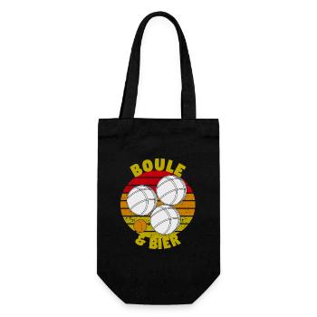 Boule Boccia Ball Sports Petanque Balls Game - Gift Bag for Bottles - black - Front