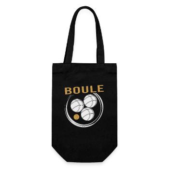 Boule Boccia Ball Sports Petanque Balls Game - Gift Bag for Bottles - black - Front