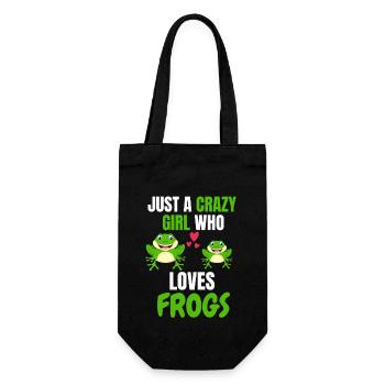 Animal Lovers Girl Toad Animal Gift Frog - Gift Bag for Bottles - black - Front