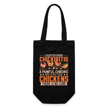 Poulet drôle de poulailler Élevage Fermier - Sac à bouteille - noir - Devant